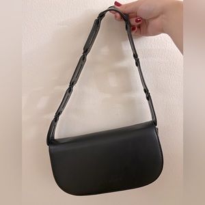 Melie Bianco Inez Black Small Vegan Shoulder Bag